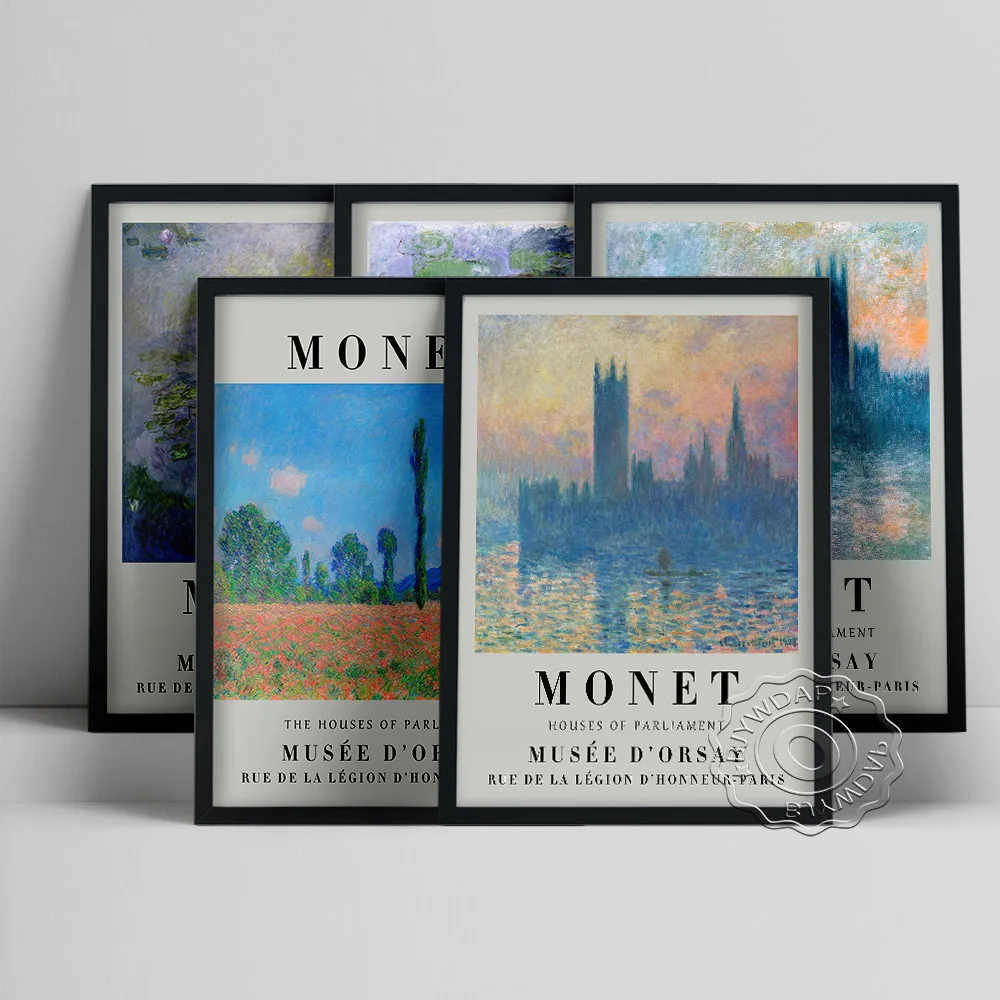 Картина на холсте с изображением фотографий Клода Моне | Дом и сад