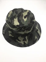 women men camouflage print bucket hat unisex washed cotton camo fisherman hat with ajustable band sun prevent hats double layers