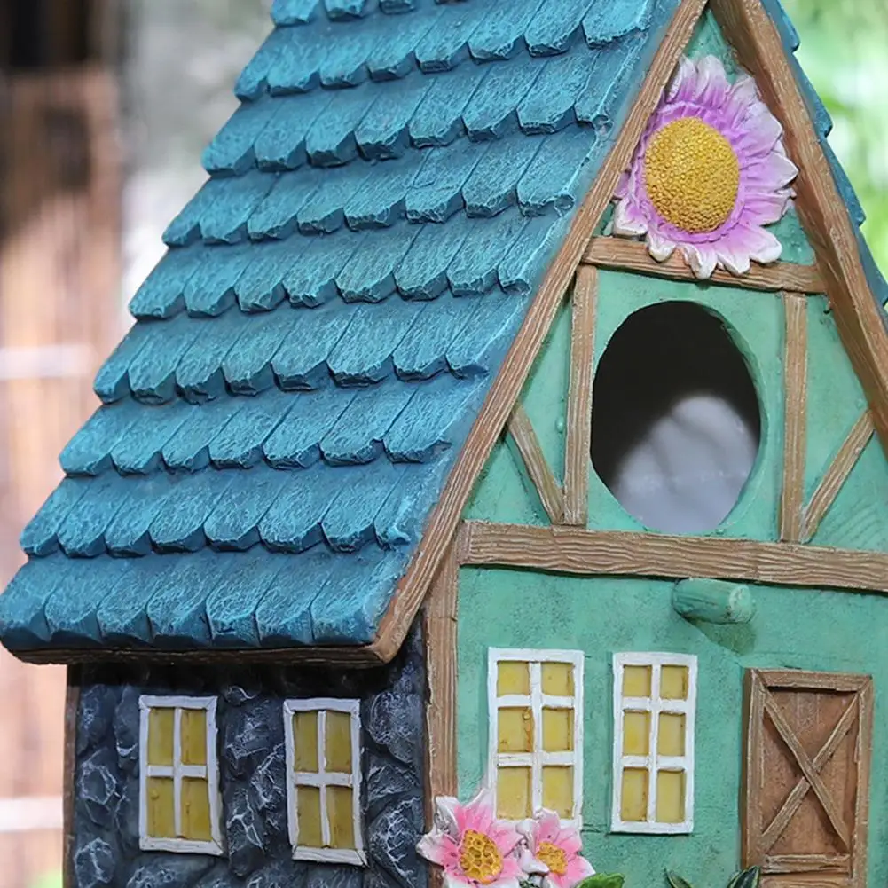Bird House Decor Multi-function Waterproof Art Craft Handcrafted Box Hanging Pendant for Patio Garden Decoration Ornaments | Дом и сад