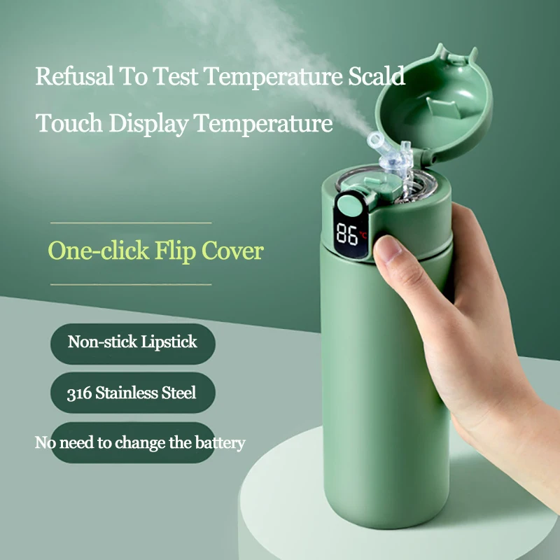 316 вакуумная колба из нержавеющей стали с соломинкой детские чашки для воды