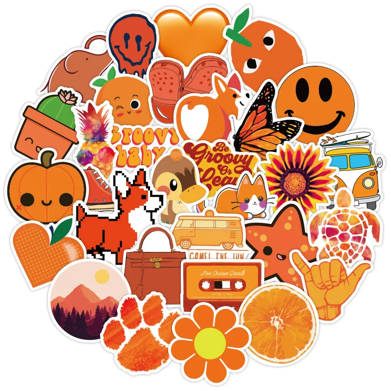 

8 corlors 400pcs VSCO Colorful Waterproof Sticker for Laptop Car Luggage Bicycle Cartoon Cute Flower Fashion Decal Stickers