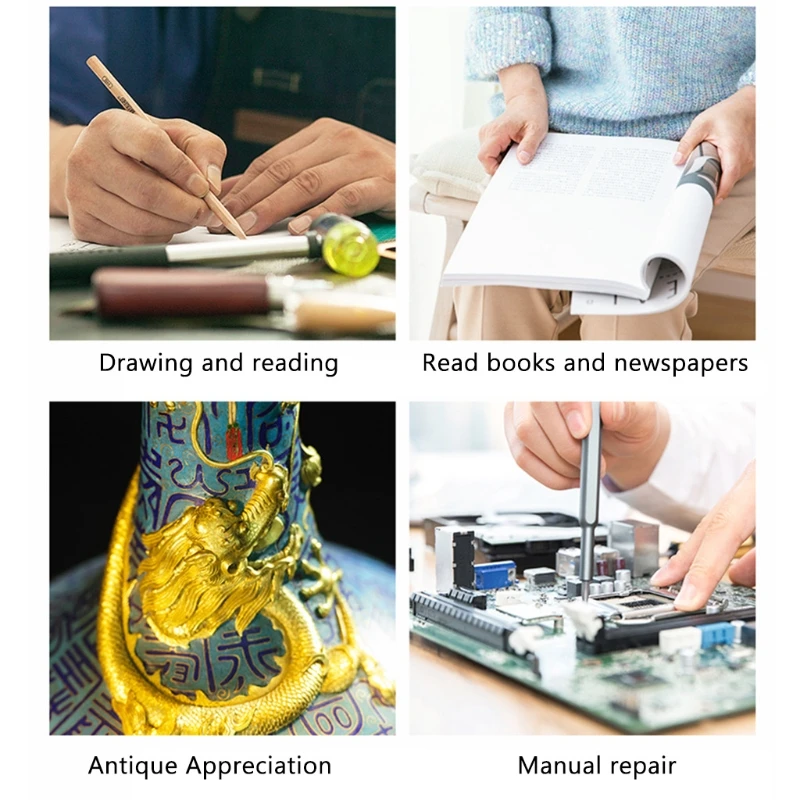 Увеличительное стекло с подсветкой легкий Лупа Ручной увеличительное W/большая