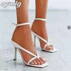 Лето 2021 женские пикантные квадратный носок на высоком каблуке обувь зажима стилет размера плюс; Большие размеры 35-43; Zapatos De Mujer; Tacon