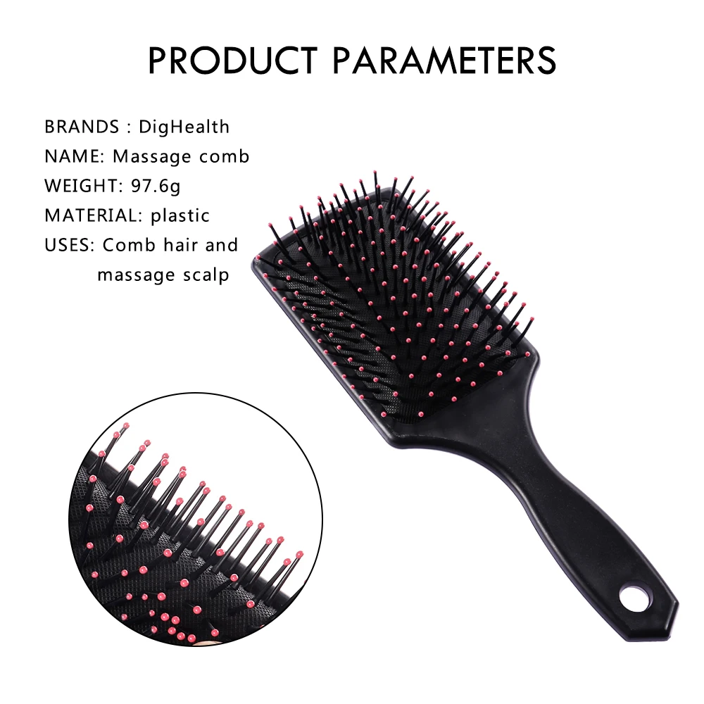 Dighealth НОВАЯ щетка с большой плоской ручкой для спутывания волос распутывания