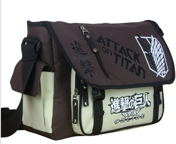 Аниме Shingeki no Kyojin Наплечная Сумка Attack on Titan Sling Pack школьные сумки сумка мессенджер