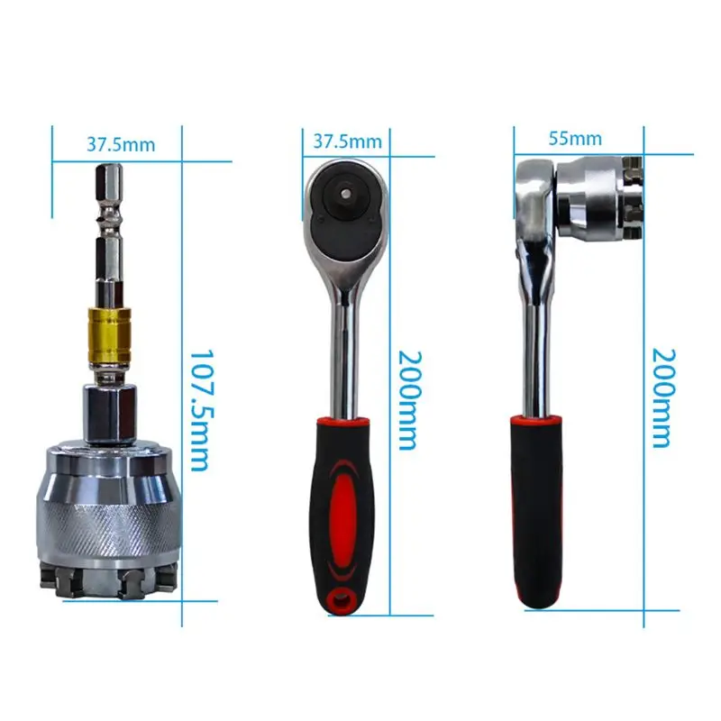 

Universal Socket Magical Socket Wrench Adjustable Socket for 30PCS 10-19mm (3/8"-3/4") Nut Sockets