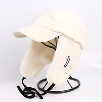 fibonacci new bomber hats for women cold proof warm retention ear protection baseball cap men suede plush soft warm winter hat