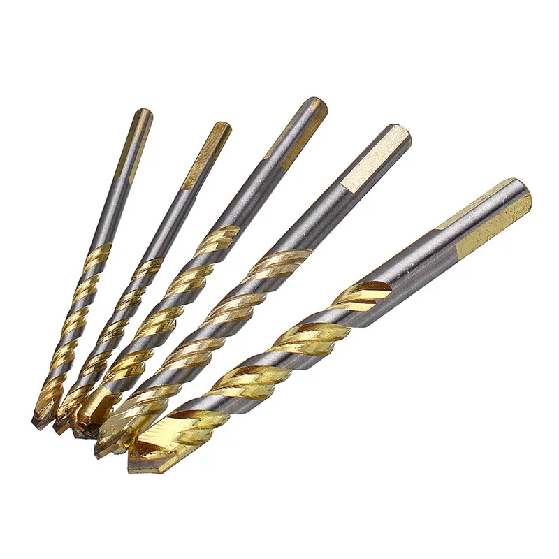 5Pcs 6/6/8/10/12mm Multi Purpose Carbide Tipped Drill Bit for Ceramic Tile Wood Metal Concrete Stainless Steel Hole Saw Cutter |