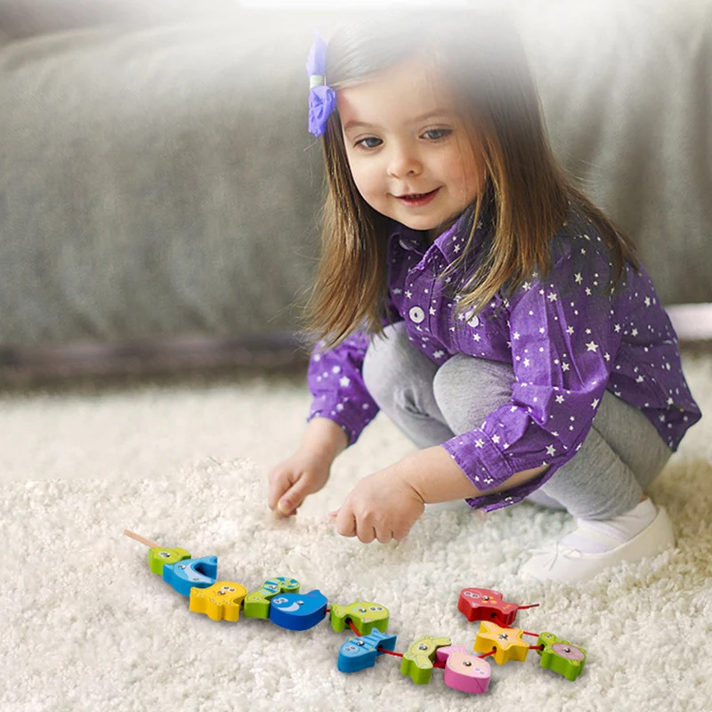 Деревянные игрушки Монтессори магнитная рыболовная игра Ранние обучающие для