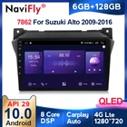 NaviFly 7862 6 ГБ + 128 Гб QLED 1280*720 DSP 4G LTE Android 10,0 Автомобильный навигатор GPS радио плеер для Suzuki alto 2009 2010 2011-2016