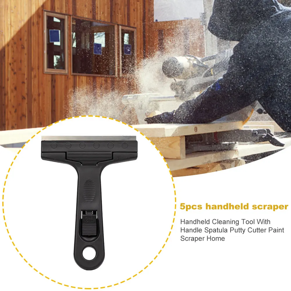 

5pcs Cleaning Tool Professional With Handle Putty Cutter Home Reusable Handheld Paint Scraper Ergonomic Scraping Glue Portable
