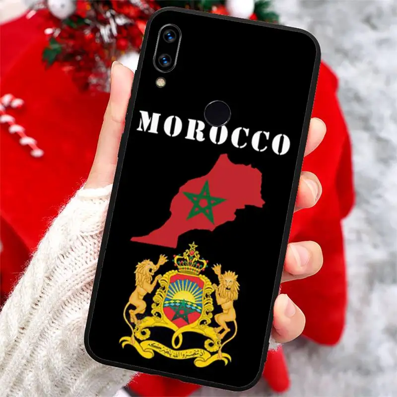 

Morocco Flag Coat Of Arms high quality Phone Case funda For Xiaomi Redmi note 7 8 9 t k30 max3 9 s 10 pro lite