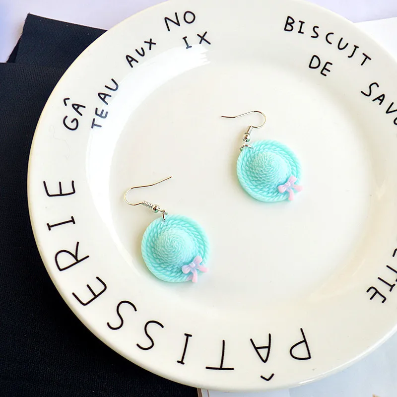 2019 Новая красочная милая шляпа для конфет серьги женщин девушка Корейская