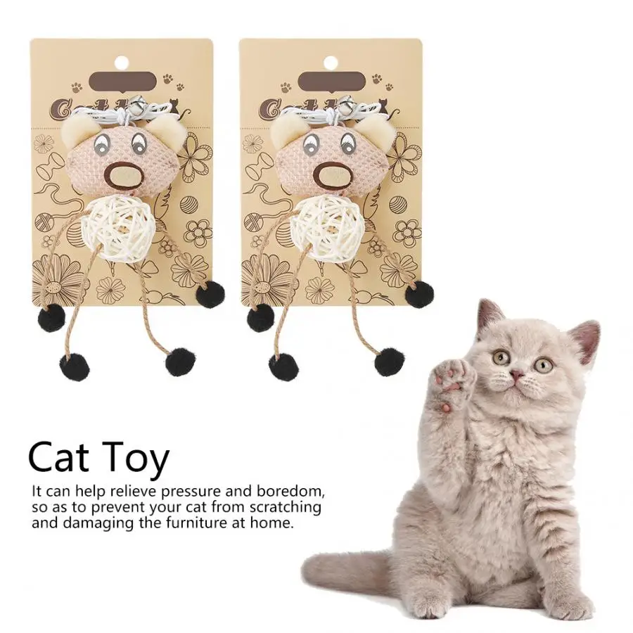 Игрушка для домашних животных 2 шт. имитация рыбы медведя колокольчика кольцо