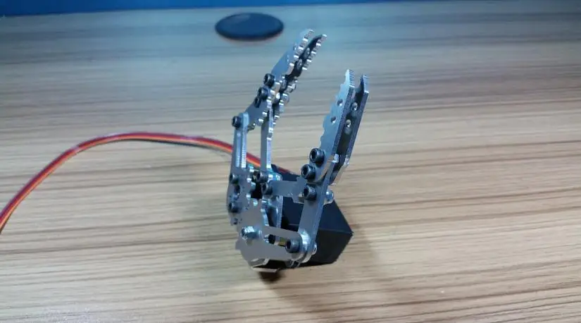 Silver Robotic Arm Holder Aluminum Alloy Gripper Hand Metal Robot Claw with MG996r Servo for Arduino DIY Project Stem Toy Parts | Игрушки и