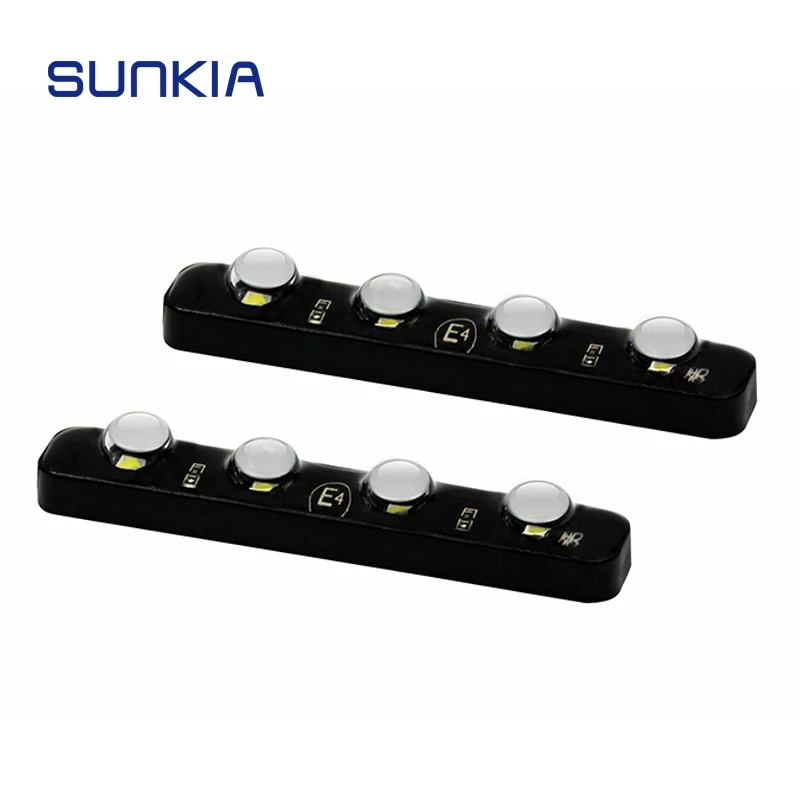 

SUNKIA LED Universal High Power Car 4 LED Daytime Running Light DRL Fog Warning Decorative Lamp High Power 100% Waterproof
