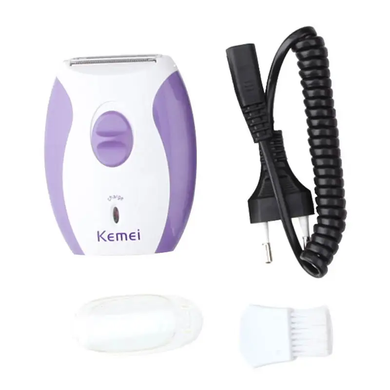 

Kemei Rechargeable Epilator Facial Hair Trimmer Electric Epilator Leg Hair Bikini Line Trimmer Facial Hair Remover 42D