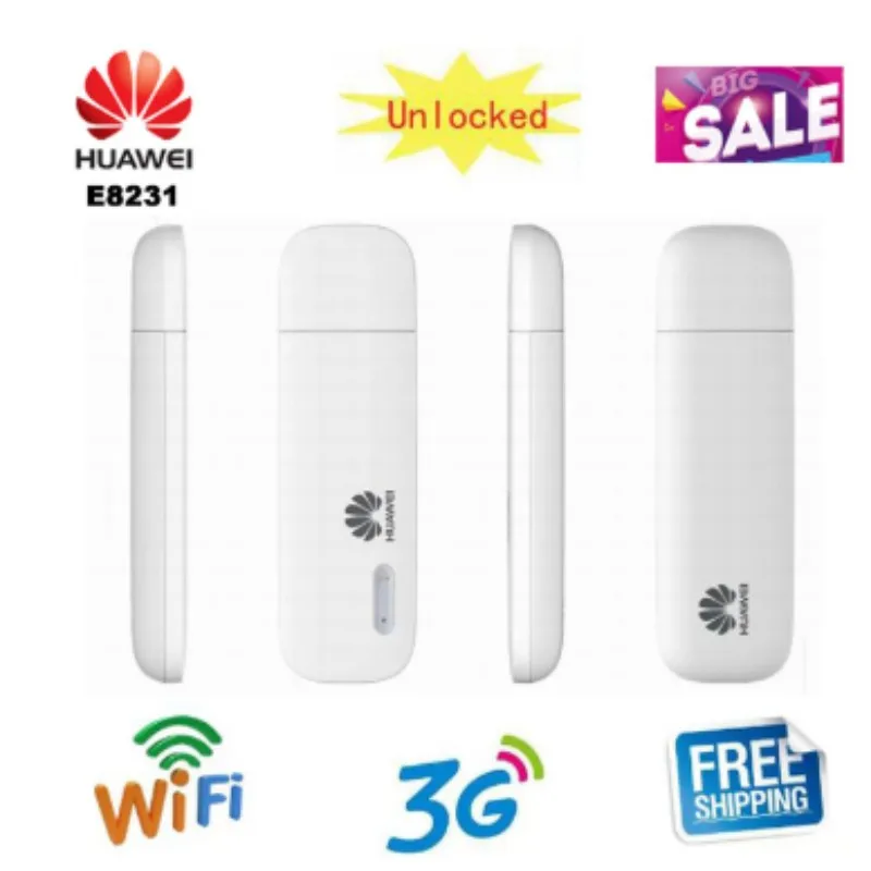 Unlocked Huawei E8231 3G USB WiFi Dongle Modem 21Mbps Car Wifi Support 10 Users