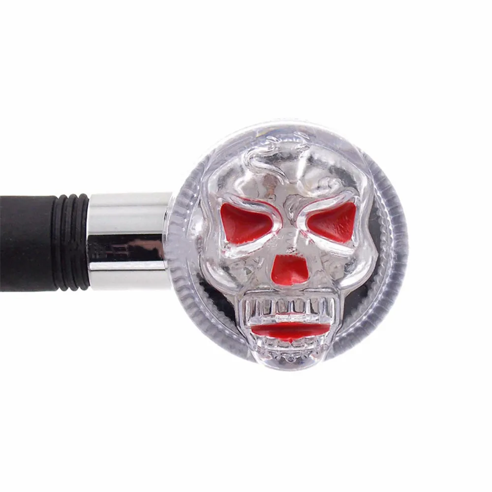 2x хром Красный Мотоцикл 3D Череп Скелет светодиодный желтый сигнал поворота