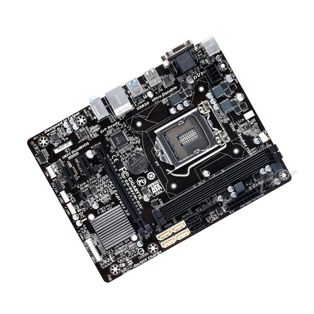 Gigabyte GA-B85M-D2V рабочего Материнская плата B85M-D2V B85 LGA 1150 Core i7 i5 i3 DDR3 16G SATA3 USB3.0 VGA, HDMI, DVI микро-atx корпус