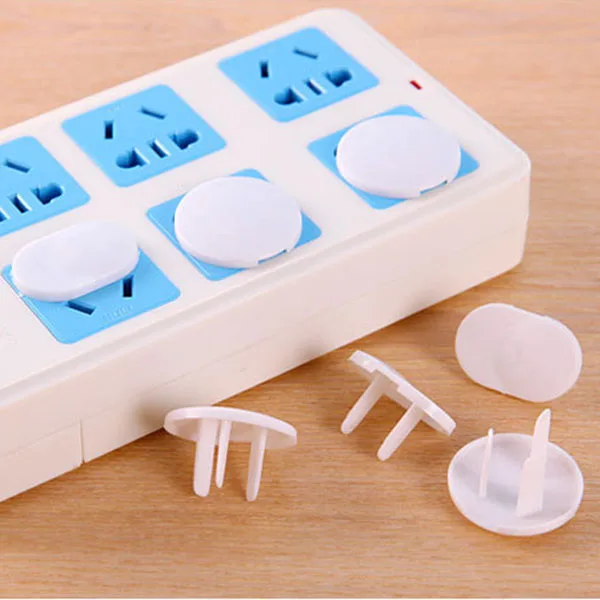 50Pcs Anti Electric Shock Plugs Protector Cover Cap Power Socket Electrical Outlet Baby Children Safety Guard Three holes | Мать и