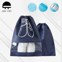 10 pcs travel shoe storage bag bundle mouth bags for shoes waterproof package luggage home organizer transparent dust bag shoe