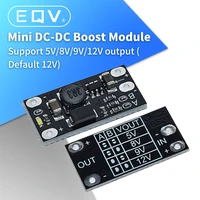 1 5a multi function mini boost module step up board 5v 8v 9v 12v led indicator diy voltage module 3 7v lithium battery boost