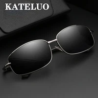 kateluo vintage designer mens sunglasses polarized uv400 lens men sun glasses rectangle glasses for driving 2245