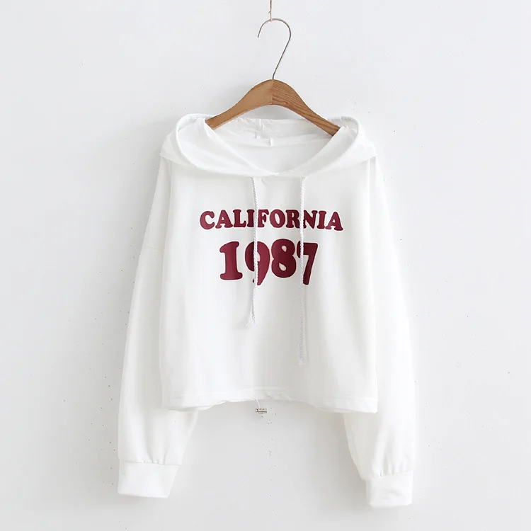 2019 г. Karajuku BF женский укороченный топ Калифорния 1987 модная уличная одежда много