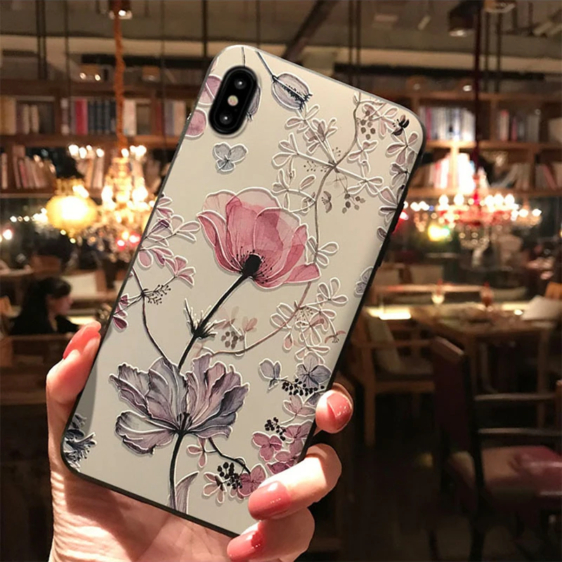 

3D Emboss Flower Cases For Samsung Galaxy S21 S20 FE S10 S8 S9 Plus Note 20 Ultra A51 A50 A21s A31 A41 A30 A70 A71 A11 M31s Case