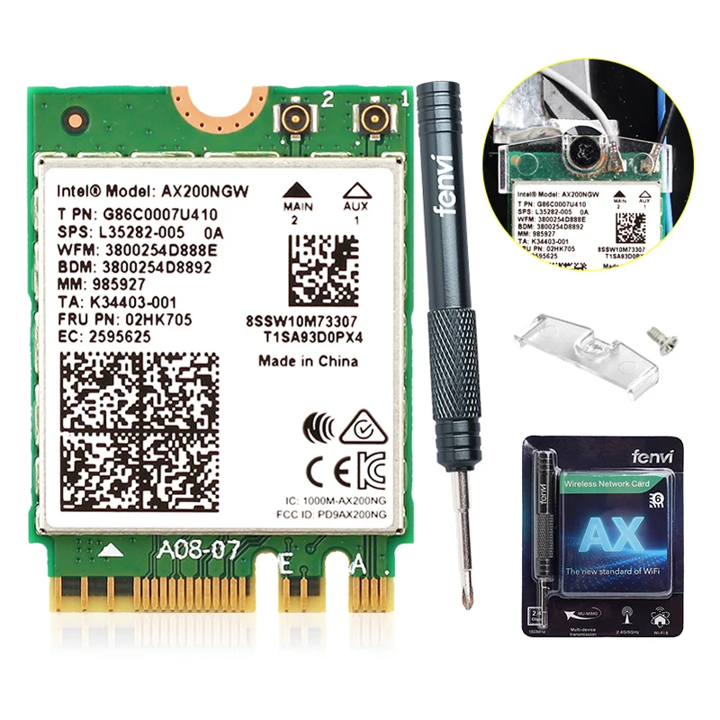 2400 Мбит/с двухдиапазонный 802.11ax Intel Wifi 6 AX200NGW M.2 беспроводной Wlan Wi-Fi карта адаптер для Intel AX200 с BT 5,0 MU-MIMO