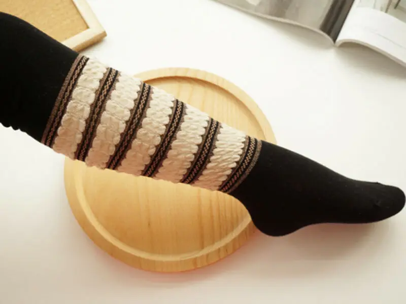 Детские осенне-зимние колготки популярные детские чулки в рубчик для маленьких