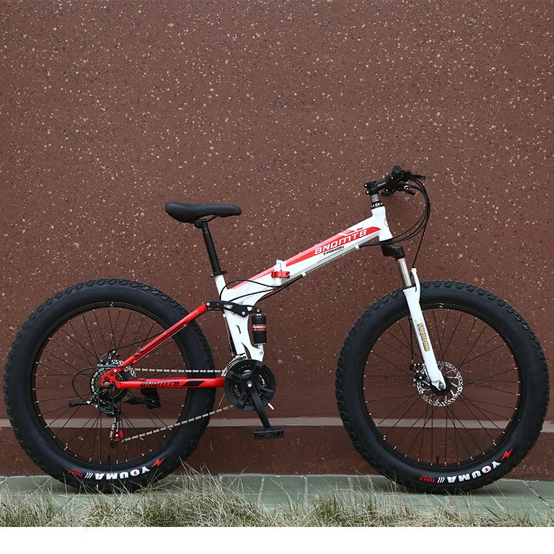 Folding bicycle wheels 26 * 4.0 24 speed 21 6 Snow driving 17.5 inches steel frame free delivery in Russia | Спорт и развлечения
