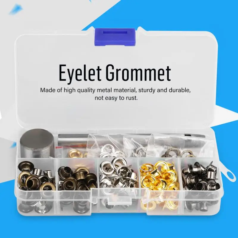 1 коробка круглые ушко шайбы Grommet с 3 шт ручной работы Инструменты Набор |