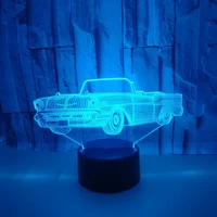 pickup truck gifts truck 3d night light for kids for xmas holiday birthday car gifts with remote control 16 colors changing