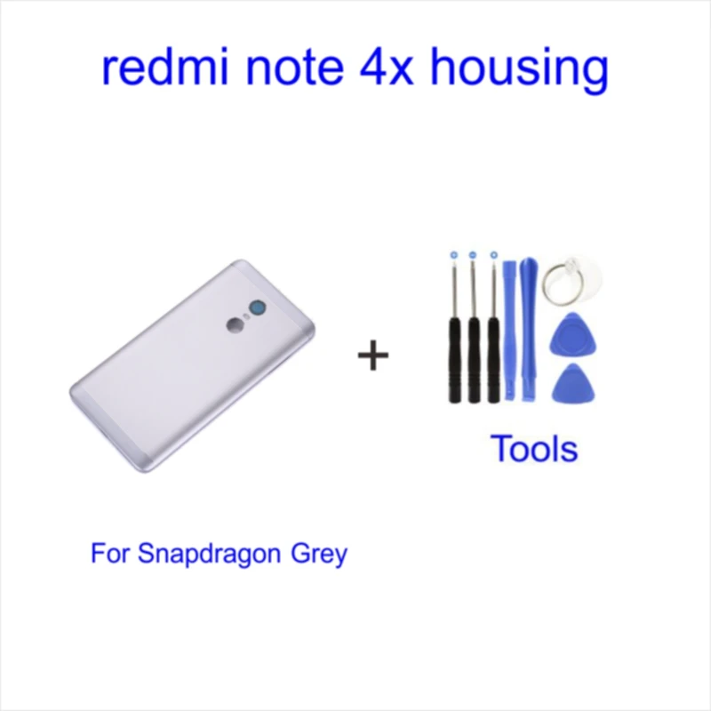 For Snapdragon Grey Xiao mi Red mi Note 4 4X чехол для батареи задняя крышка для задней двери чехол для замены Snapdragon Xiao mi Red mi Note 4 4X чехол для аккумулятора - Цвет: For Snapdragon Grey