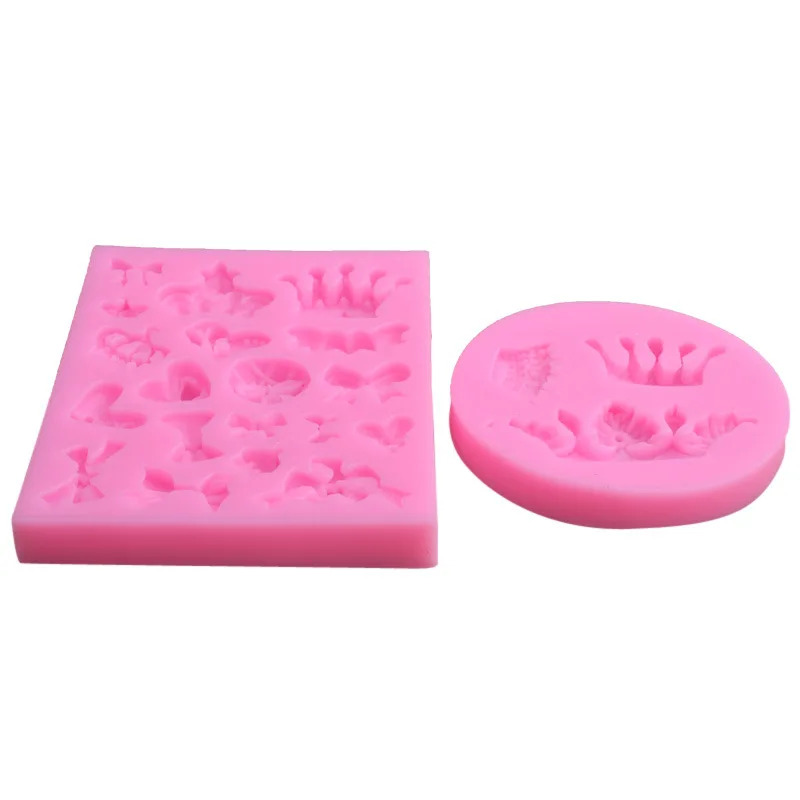 

Cartoon Crown Bow Tie Silicone Cake Mold DIY Chocolate Cupcake Candy Fondant Mould Polymer Clay Kitchen Baking Decorating Tools