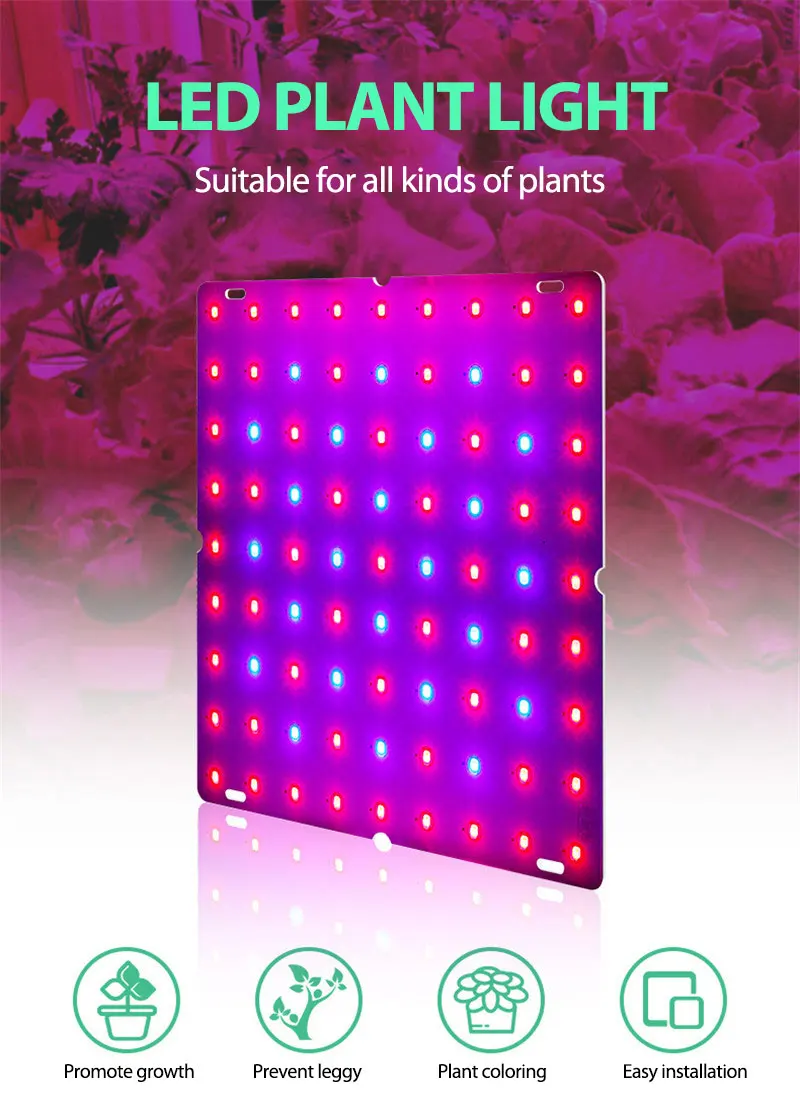 

LED Plant Growth Light Bare Board 12W 85-256V Red Blue Spectrum Fill Light Planting Light Indoor Quantum Board For Veg Flower