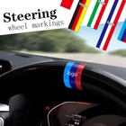 Автомобильные цветные наклейки с флагом BMW, аксессуары для рулевого колеса для BMW Performance E46, E90, E60, F30, F10, E39, E36, F20, Cooper X5, X1, E30, G30
