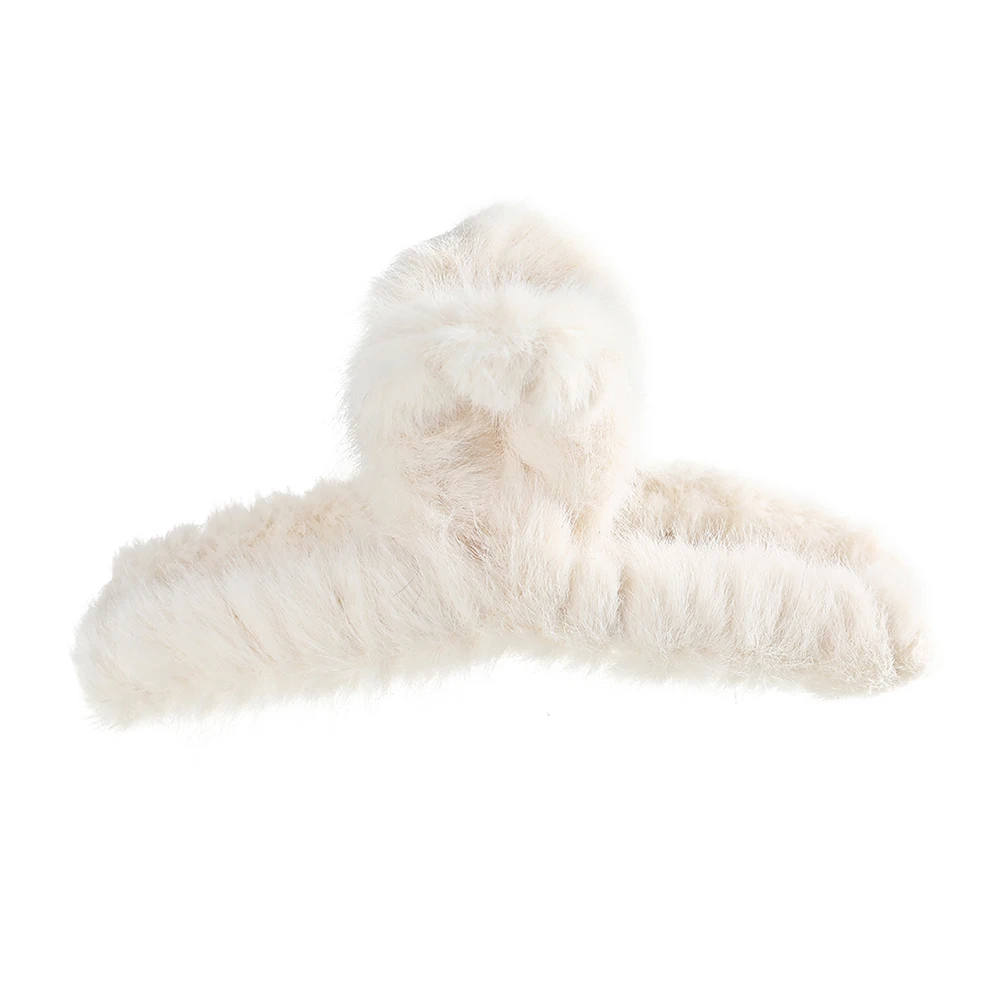 

Colorful Hairpins Winter Plush Hair Claw Women Girls Faux Fur Hair Clip Barrette Crab Headwear Fashion Hair Accessories Barrette