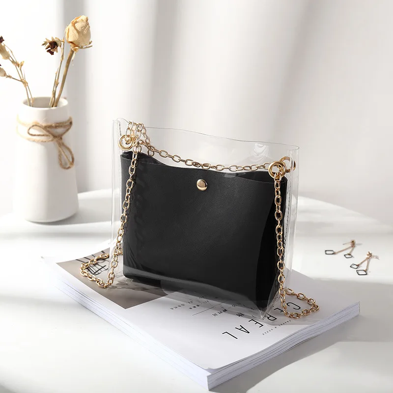 

Spring and Summer Chain Honey Disco Women's Bag New Fashion All-match Messenger Bag Sweet Lady Square Sling Crossbody Bag #25