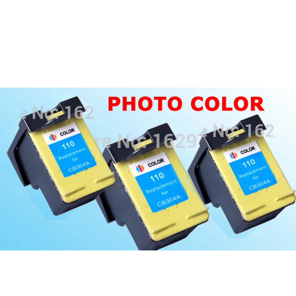 3 шт. картридж с чернилами 110 CB304A фотоцвет совместимый hp110 A310/A311/A314/A316/A320/A516/A526|cartridge