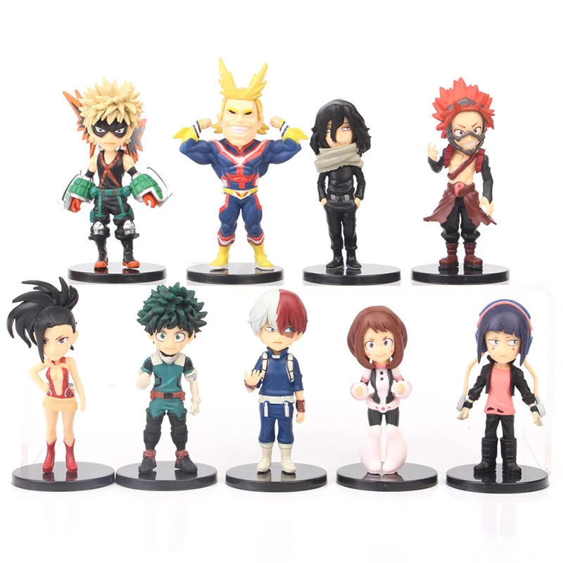 9 шт./компл. аниме Моя геройская Академия фигурка Izuku Midoriya Shouto Todorok URARAKA bakugkatou Сук Hero