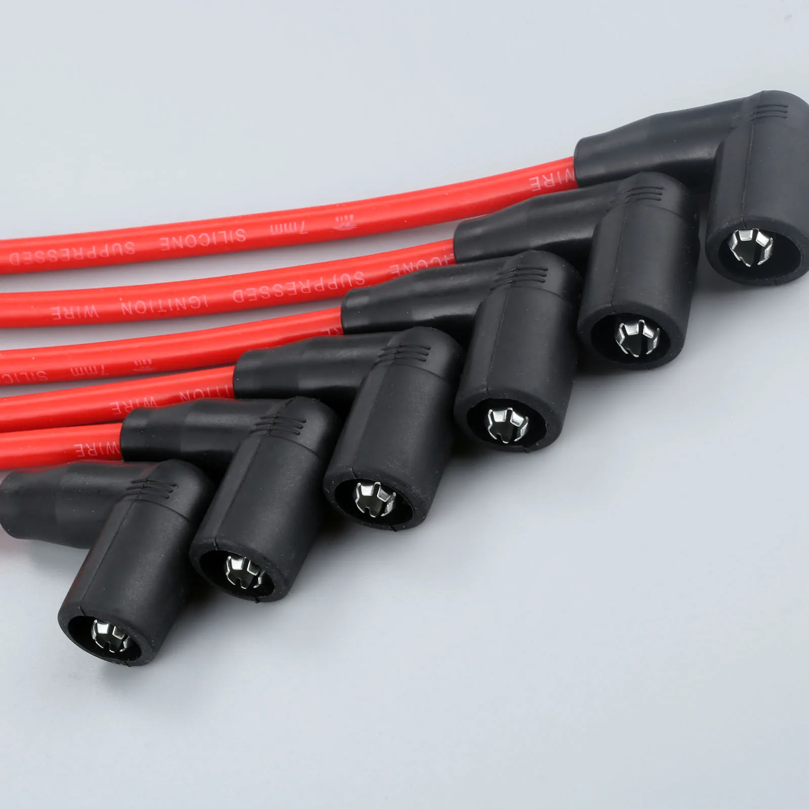 Yetaha 6 шт 7 мм Свеча зажигания провода кабель комплект с зажимами для Mitsubishi Eclipse Galant