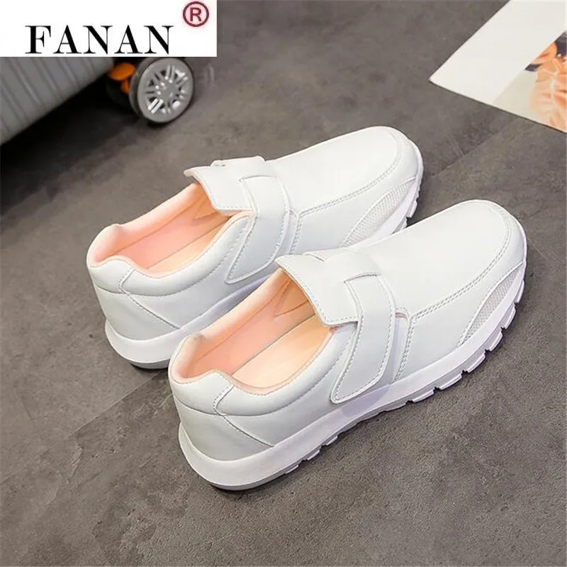 

2021 New Velcro Small White Shoes Female Casual Shoes Female Students Breathable Running Shoes Sneakers Zapatillas Mujer