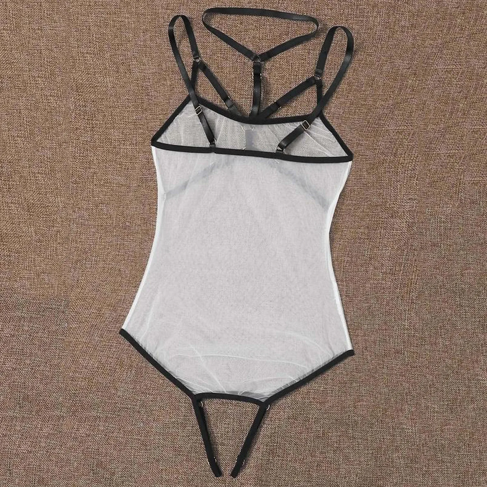 Для женщин сексуальное нижнее белье с лямками на шее секс Корсеты прозрачной