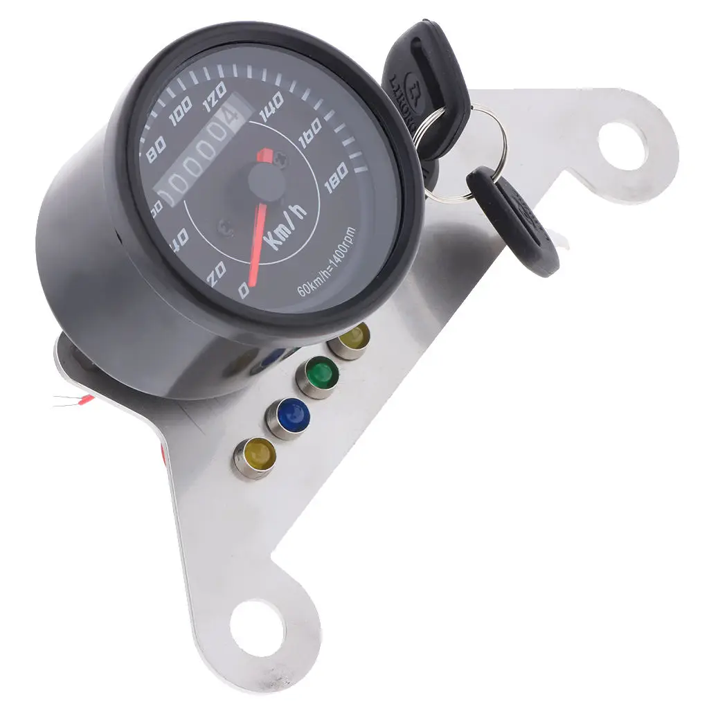 Motorcycle LED Digital Odometer Speedometer Tachometer Gauge Turn |