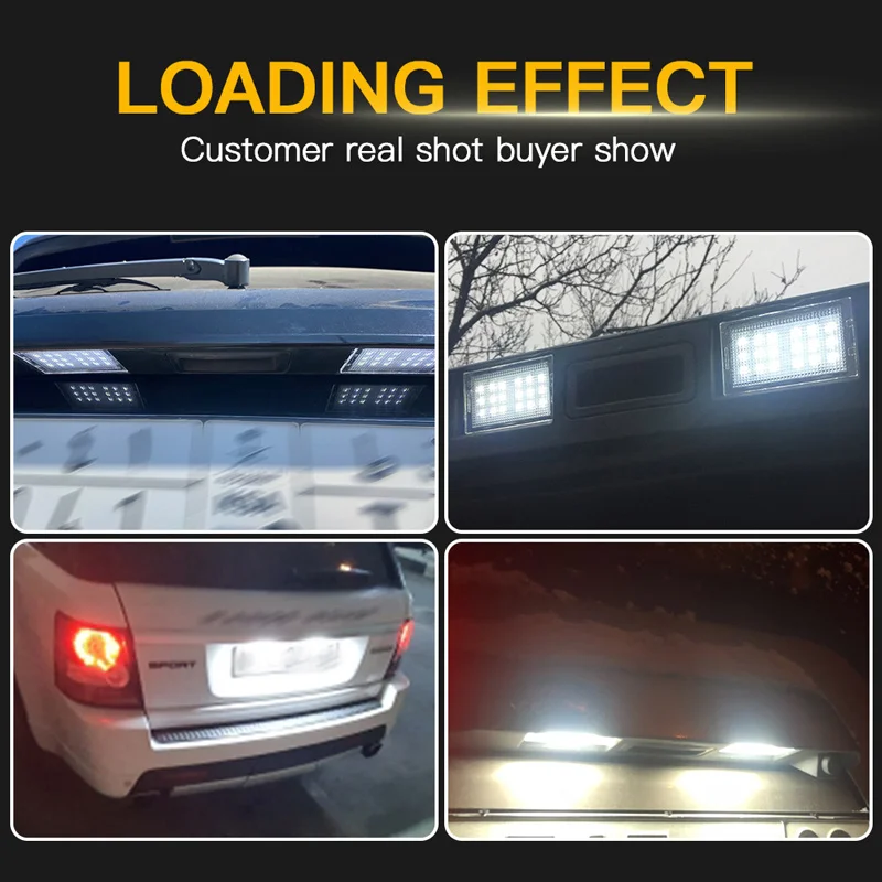2 шт. светодиодные лампы 12 В для автомобильного номерного знака Land Rover Discovery 3 4 LR3 LR4