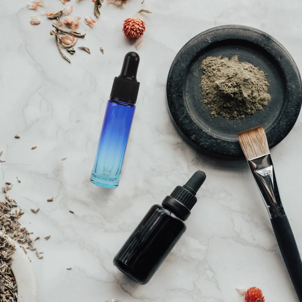 

10Pcs Gradient Essential Oil Bottle Glass Dropper Bottle Chic Liquid Container