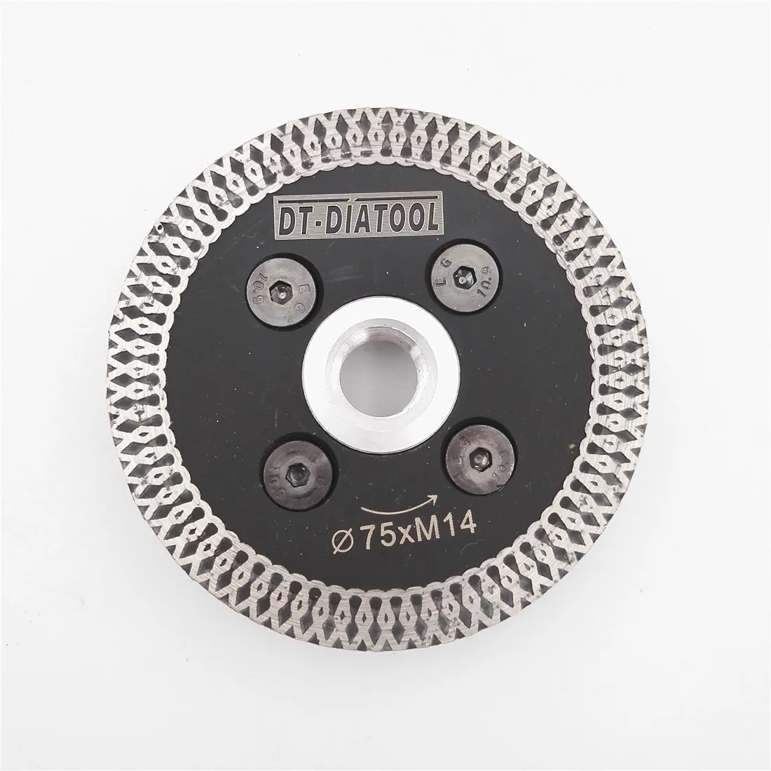 DT-DIATOOL 1pc 75mm Hot Pressed Mini Mesh Turbo Rim Diamond Saw Blade With Removable M14 or 5/8-11 Flange and | Инструменты